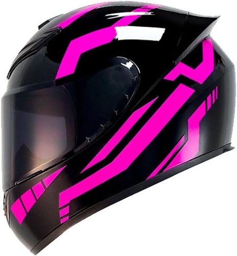 Pink full face motorcycle - full,