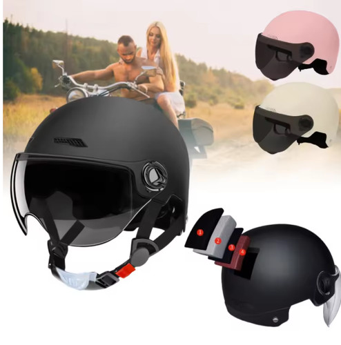 Open face scooter motorbike - open,