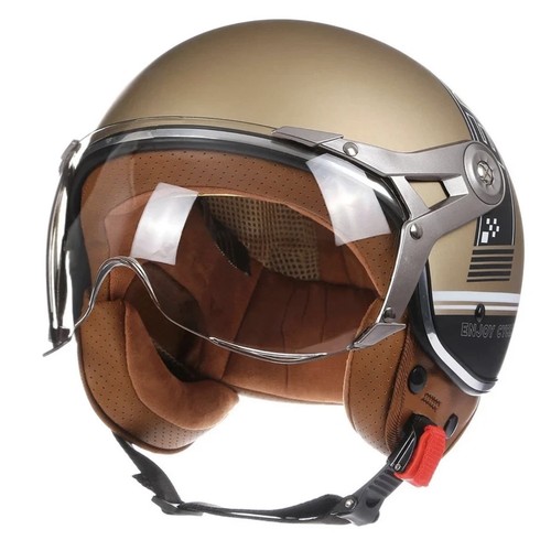 Helmet open face motorcycle - helmet,