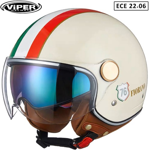 Motorcycle scooter open face - open,