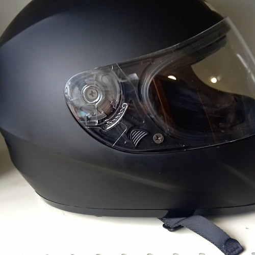 Open face scooter - open, helmet